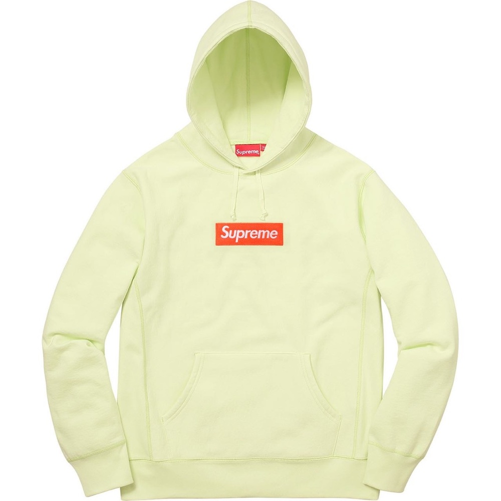 Supreme FW17 Box Logo Hoodie Pale Lime size M
